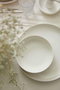 Hermia BNCRS18Y400 Juego de Cena de Porcelana Blanca de 18 Piezas Apto para Microondas y Lavavajillas